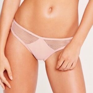 Missguided Fishnet Nude Pink Blush Sexy Bikini Bottom Size 10
